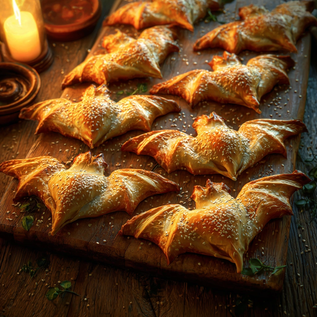 20-minute Bat-shaped Calzone Recipe Easy Halloween Party Snacks Quick Bat Calzones For Kids Spooky Bat-shaped Calzone Idea...