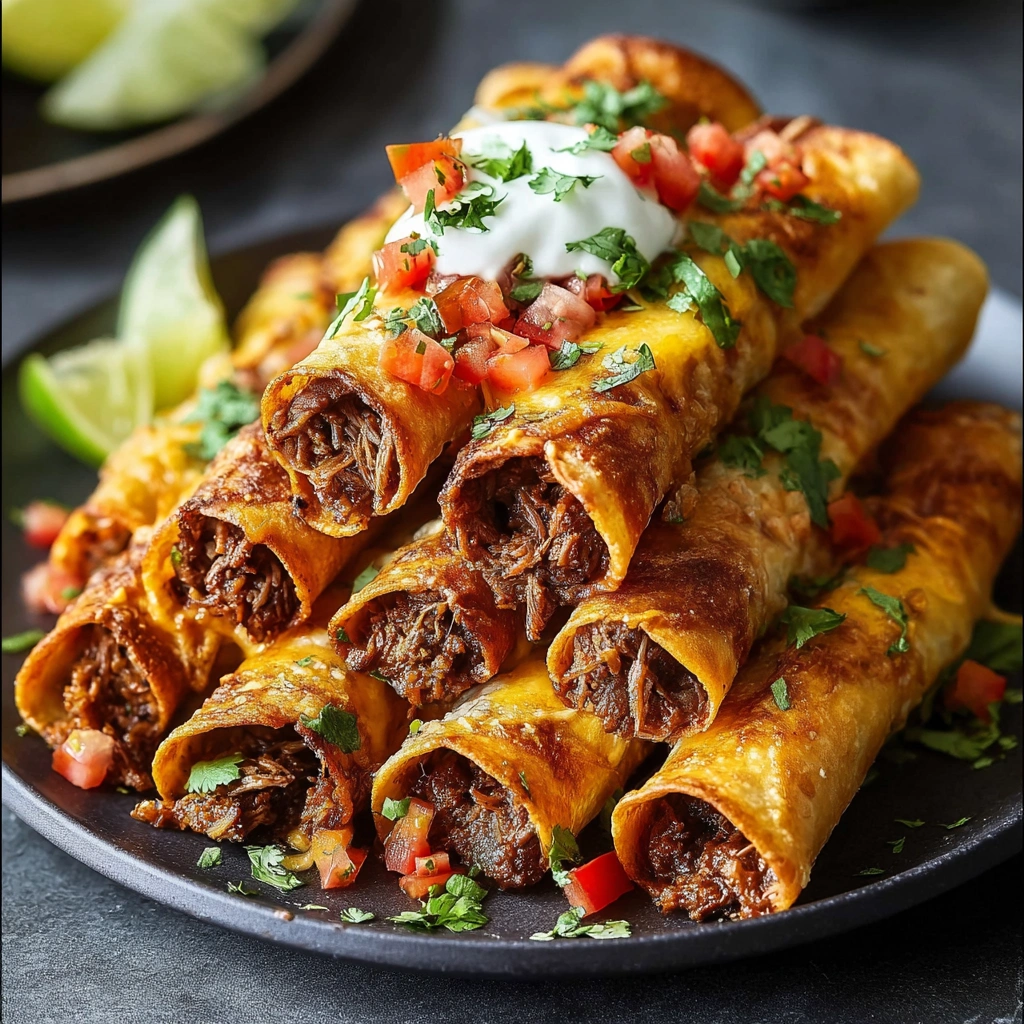 Easy Crispy Beef Taquitos Recipe 20-minute Beef Taquitos With Cheese Quick Crispy Beef Taquitos For Dinner Homemade Crispy...