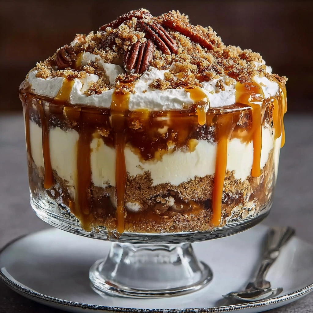 Easy Pecan Pie Cheesecake Trifle Recipe Quick Pecan Pie Trifle Dessert 30-minute Pecan Cheesecake Trifle Best Fast Pecan P...