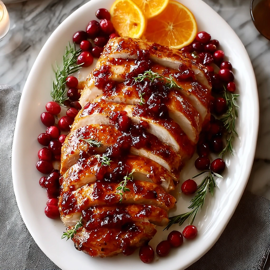 Cranberry Orange Glazed Turkey Recipe Easy 30 Minute Turkey Breast Recipe Best Cranberry Glazed Turkey Breast Quick Cranbe...