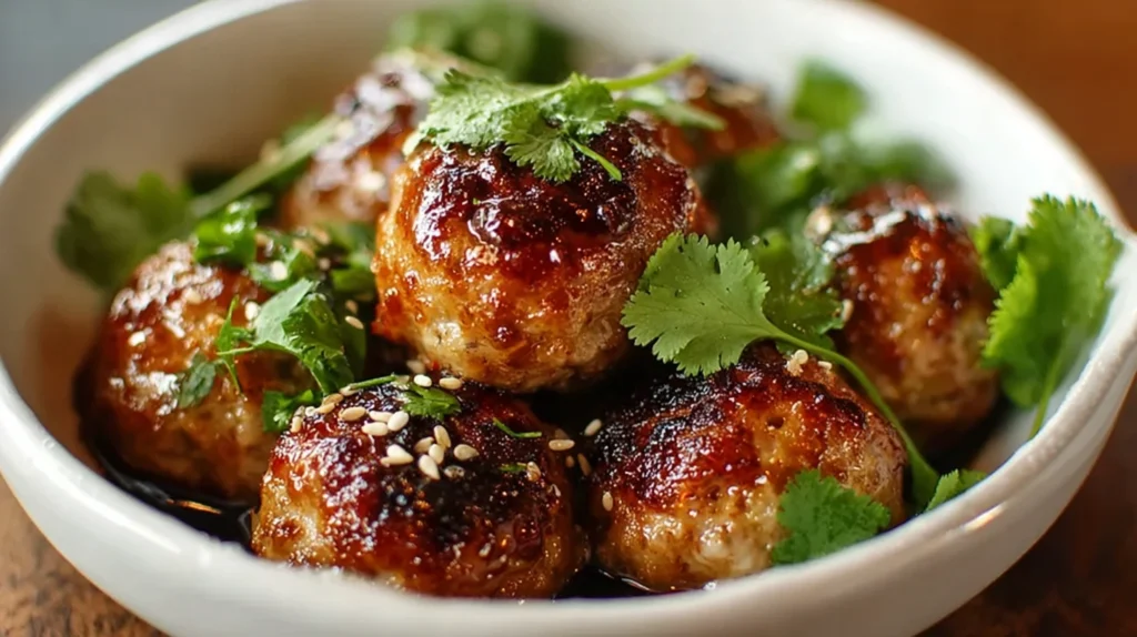 Easy Asian Chicken Meatballs Recipe Quick Homemade Asian Chicken Meatballs Best Gluten-free Asian Chicken Meatballs How To...