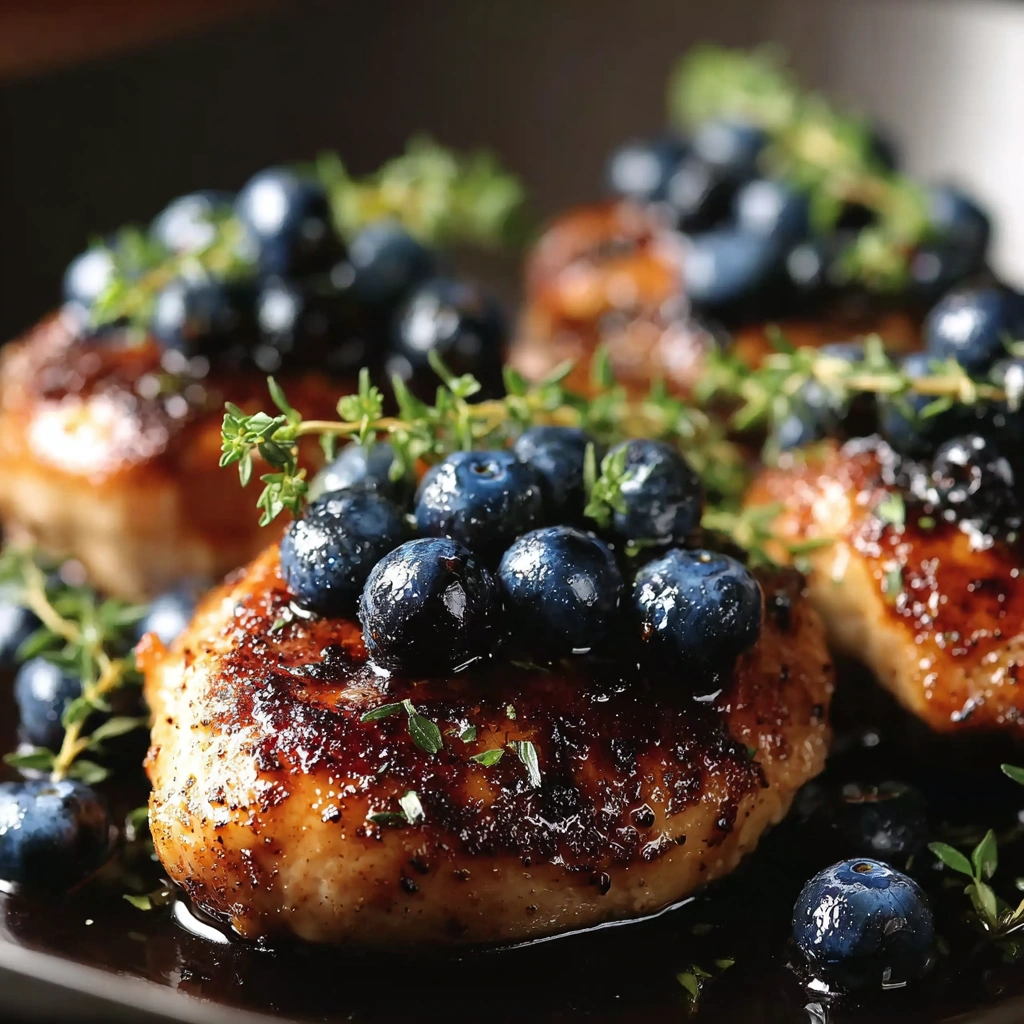 Best Blueberry Thyme Chicken Recipe Easy Blueberry Thyme Chicken Blueberry Thyme Chicken Dinner Ideas Healthy Blueberry Th...