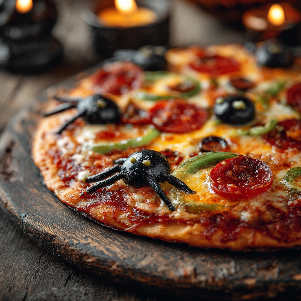 Halloween Themed Pizza Recipes Creepy Halloween Pizza Ideas Spooky Pizza Toppings For Halloween DIY Halloween Pizza Design...