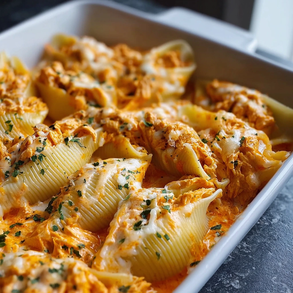 Buffalo Chicken Stuffed Shells Recipe Easy Creamy Buffalo Chicken Shells Best Buffalo Chicken Stuffed Pasta Homemade Buffa...