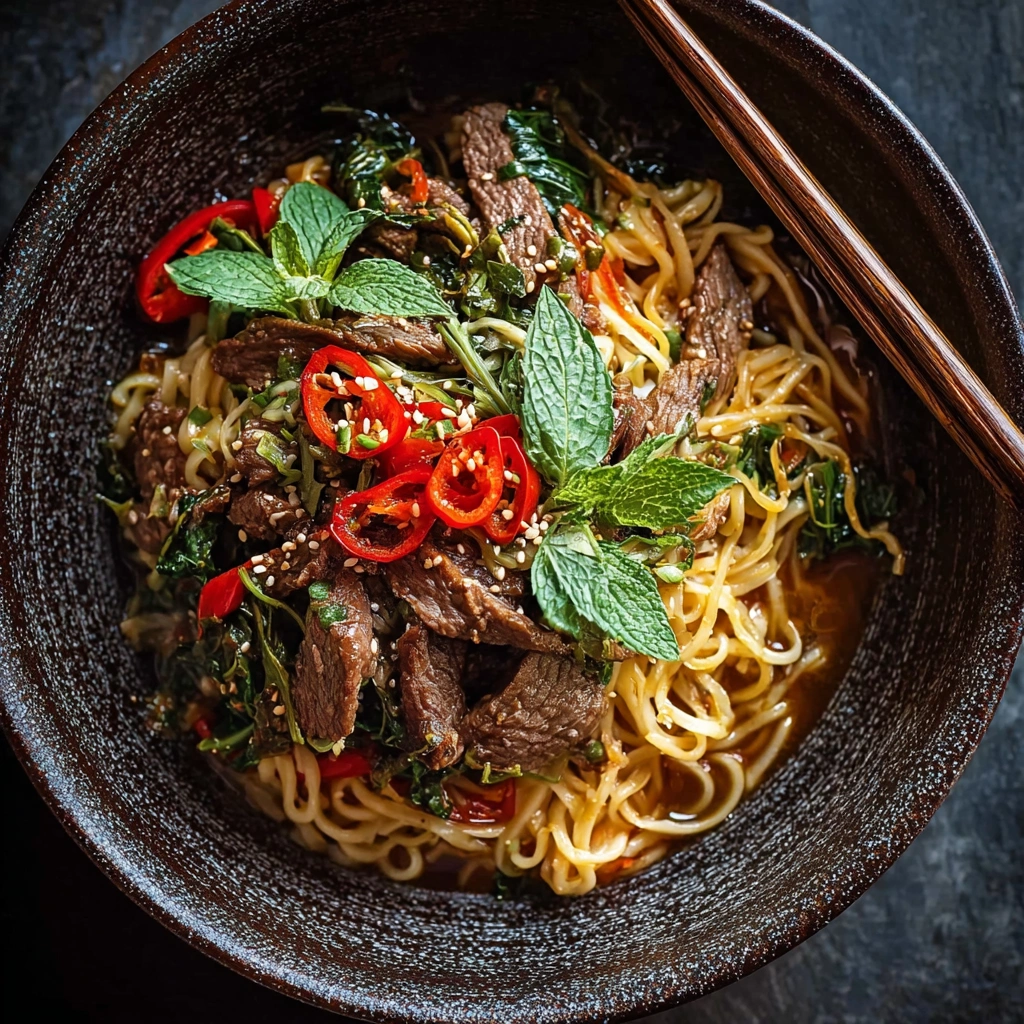 Spicy Thai Beef Noodle Recipe Quick Thai Beef Noodles Easy Spicy Beef Noodles Homemade Thai Beef Noodle Stir Fry Best Spic...