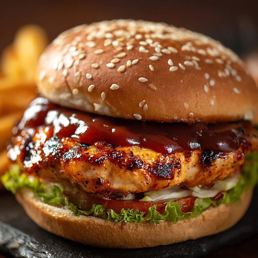 Best Grilled Chicken Burger BBQ Sauce Recipe Homemade BBQ Chicken Burger Tutorial Easy BBQ Sauce Chicken Burger Recipe How...