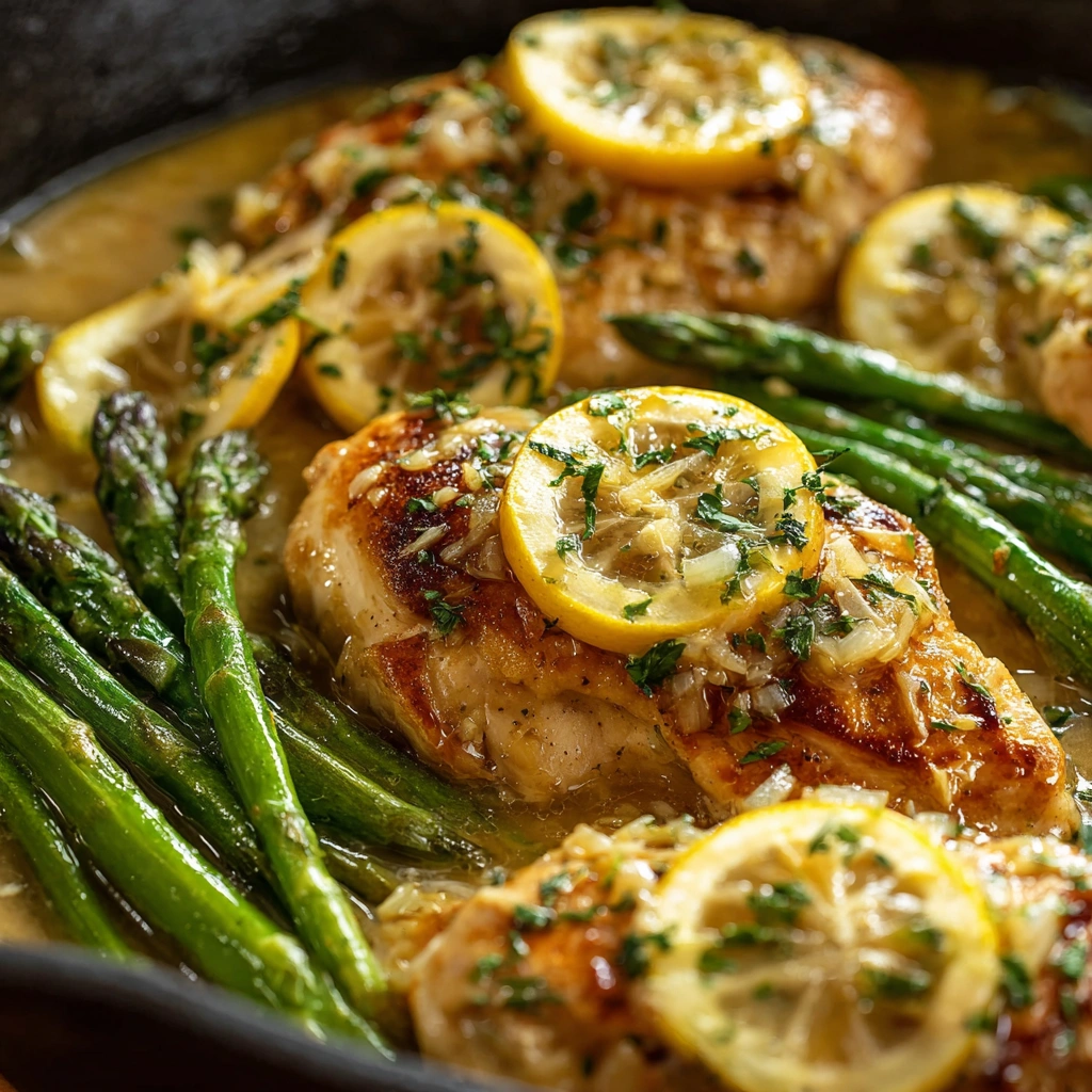 Creamy Lemon Chicken With Asparagus Recipe Easy Lemon Chicken Asparagus Dinner Best Creamy Lemon Chicken Recipe Low Carb L...