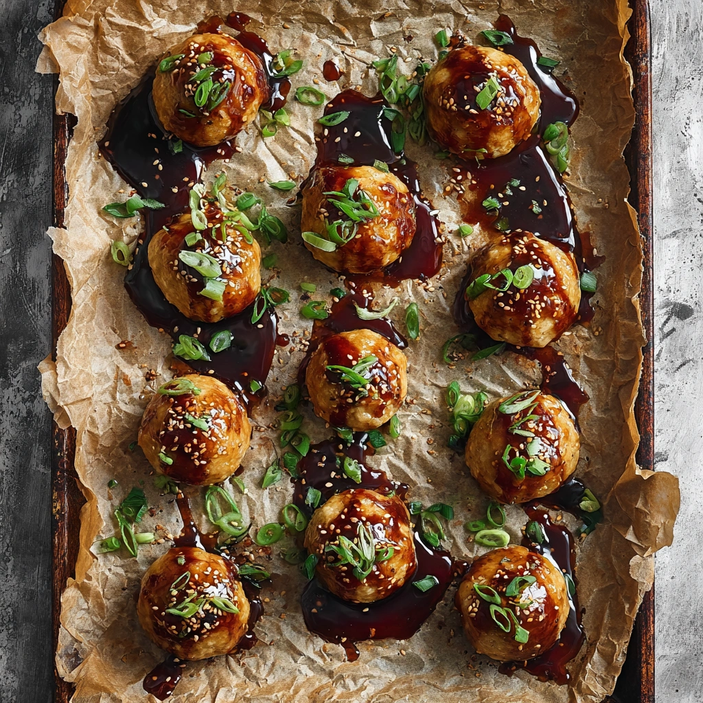 Sheet Pan Sesame Ginger Chicken Recipe Homemade Sweet Chili Glaze Meatballs Easy Sesame Ginger Meatballs Dinner Best Sheet...