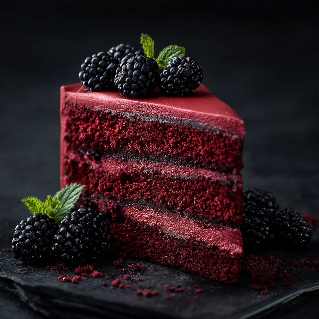 Easy Blackberry Red Velvet Cheesecake Recipe No-bake Blackberry Red Velvet Cheesecake Homemade Blackberry Red Velvet Chees...