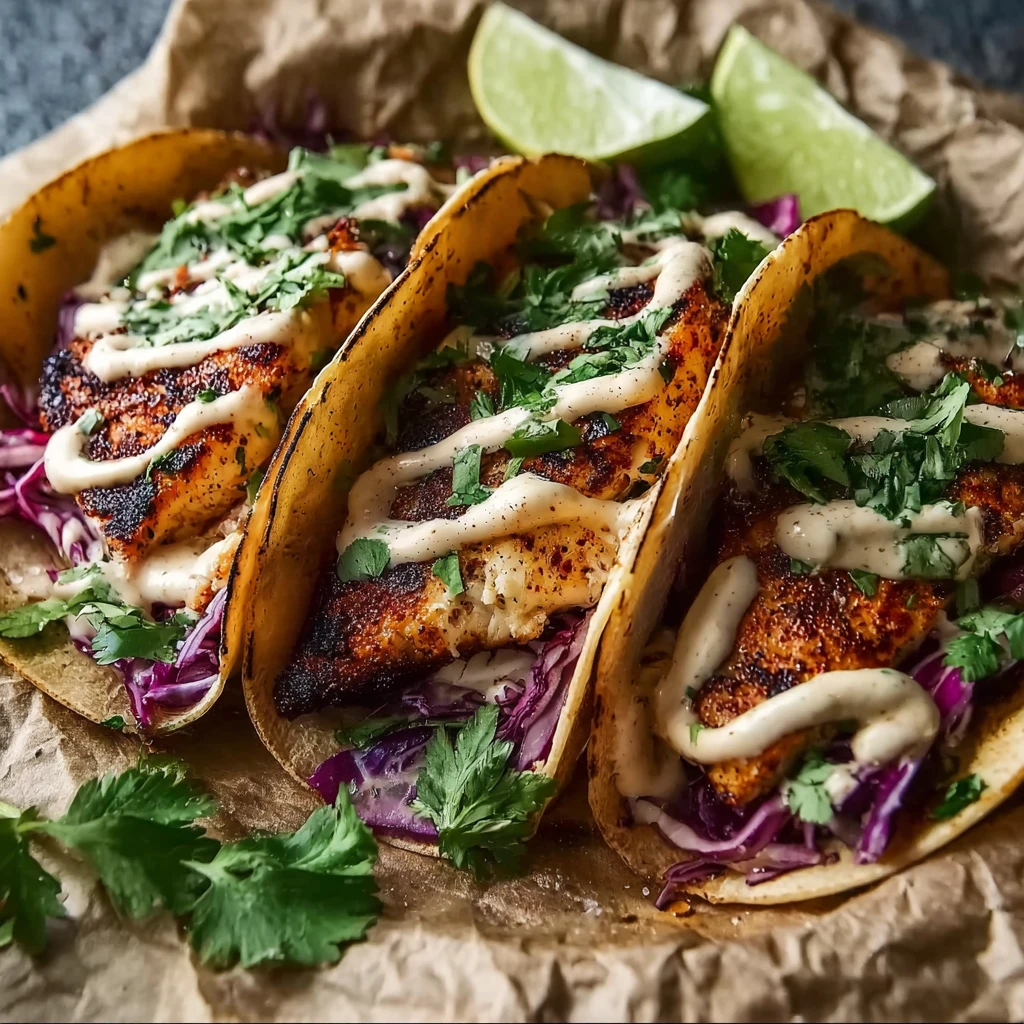 Best Blackened Fish Tacos Recipe Easy Chipotle Lime Sauce For Tacos Homemade Blackened Seasoning For Fish Where To Find Th...