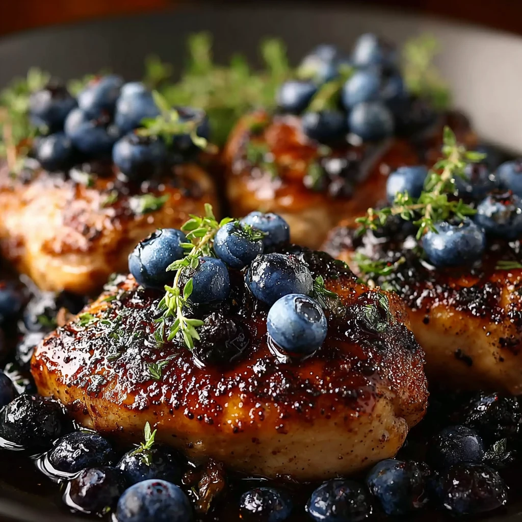 Best Blueberry Thyme Chicken Recipe Easy Blueberry Thyme Chicken Blueberry Thyme Chicken Dinner Ideas Healthy Blueberry Th...