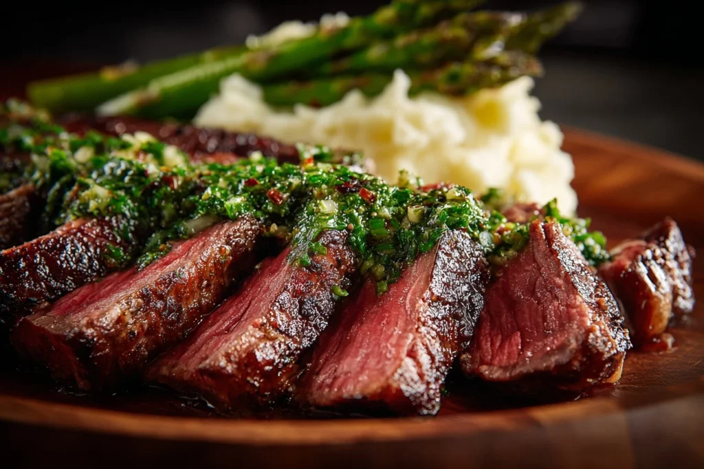 Best Chimichurri Steak And Mash Recipe Easy Chimichurri Steak With Mashed Potatoes Homemade Chimichurri Sauce For Steak To...