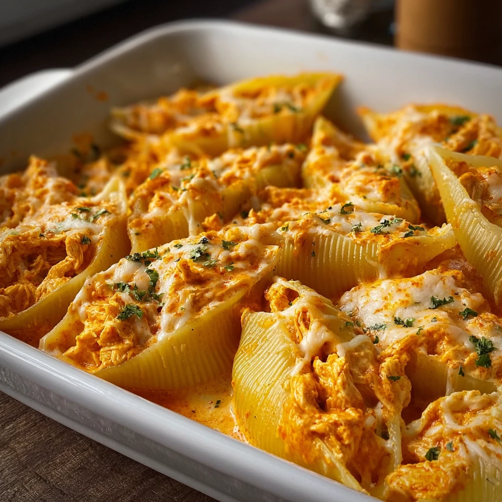 Buffalo Chicken Stuffed Shells Recipe Easy Creamy Buffalo Chicken Shells Best Buffalo Chicken Stuffed Pasta Homemade Buffa...