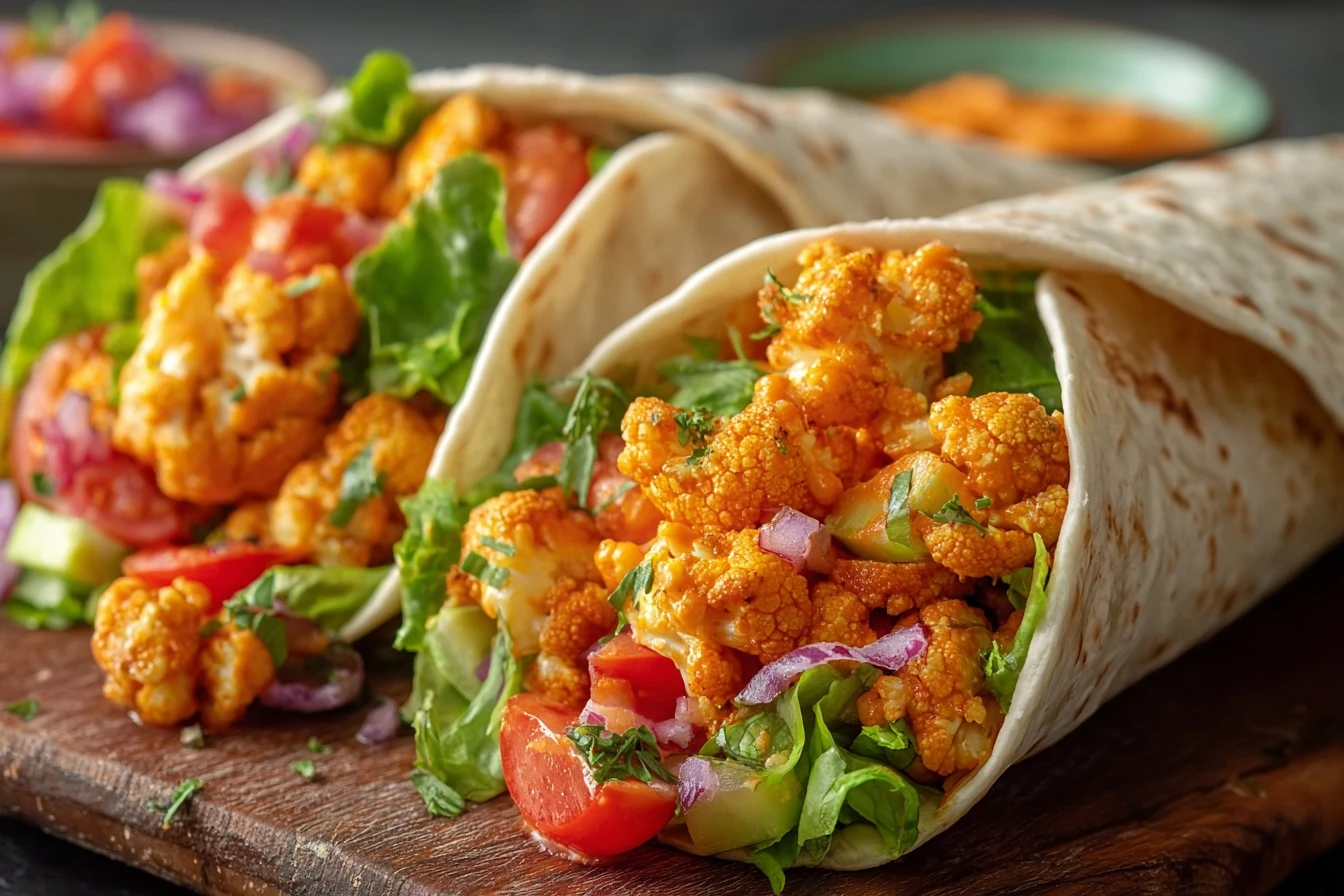 Buffalo Chickpea Salad Wrap Recipe Easy Buffalo Chickpea Wrap Quick Vegan Chickpea Salad Spicy Chickpea Wrap Recipe Best C...