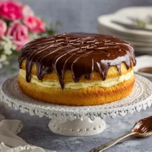 Quick 30-Minute Boston Cream Pie Recipe!
