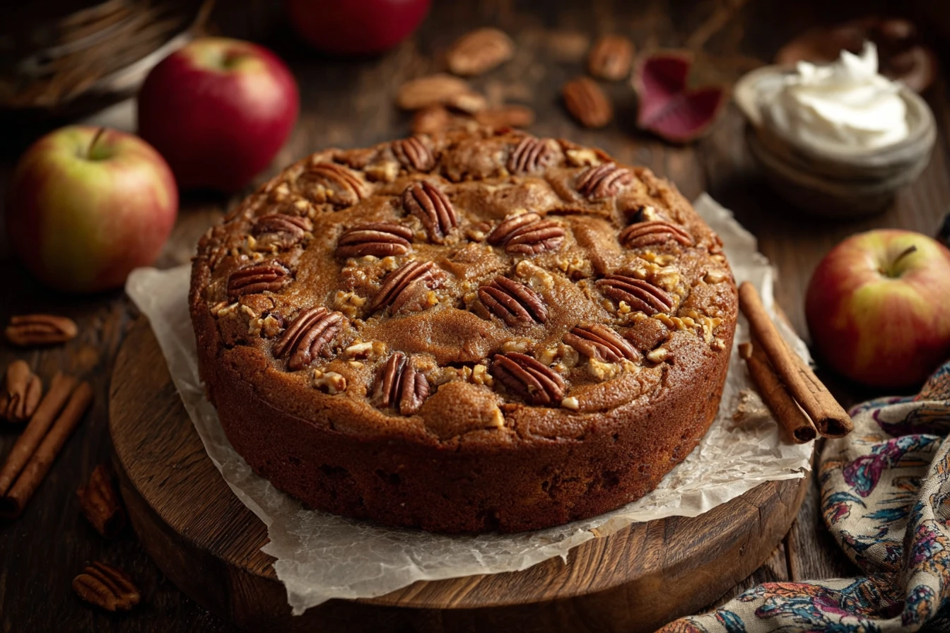 Easy Apple Walnut Cake Recipe 10-minute Apple Cake Prep Quick Apple Walnut Cake Instructions Beginner's Guide To Baking Ap...