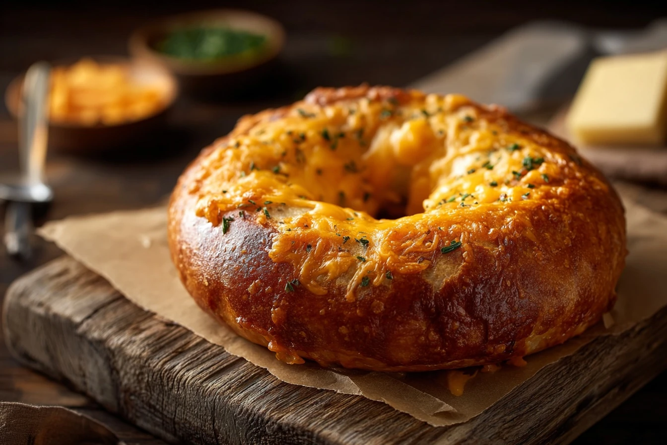 Easy Cheddar Cheese Bagel Recipe Quick 10 Minute Bagel Tutorial Homemade Cheddar Bagel Guide Ultimate Cheddar Cheese Bagel...