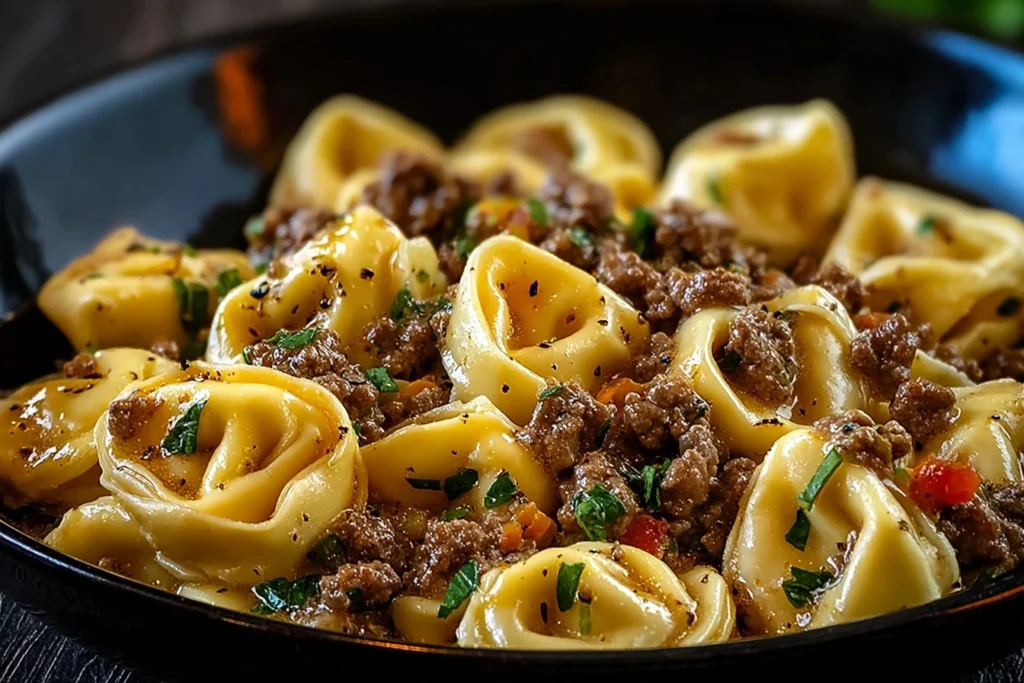 Easy Cheesesteak Tortellini Recipe Quick Cheesesteak Tortellini Delight Homemade Cheesesteak Tortellini Dinner Best Cheese...