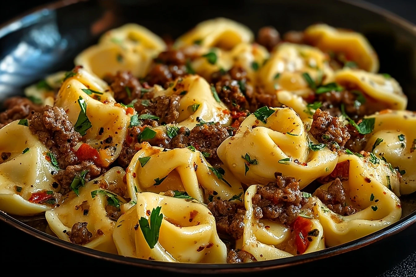 Easy Cheesesteak Tortellini Recipe Quick Cheesesteak Tortellini Delight Homemade Cheesesteak Tortellini Dinner Best Cheese...