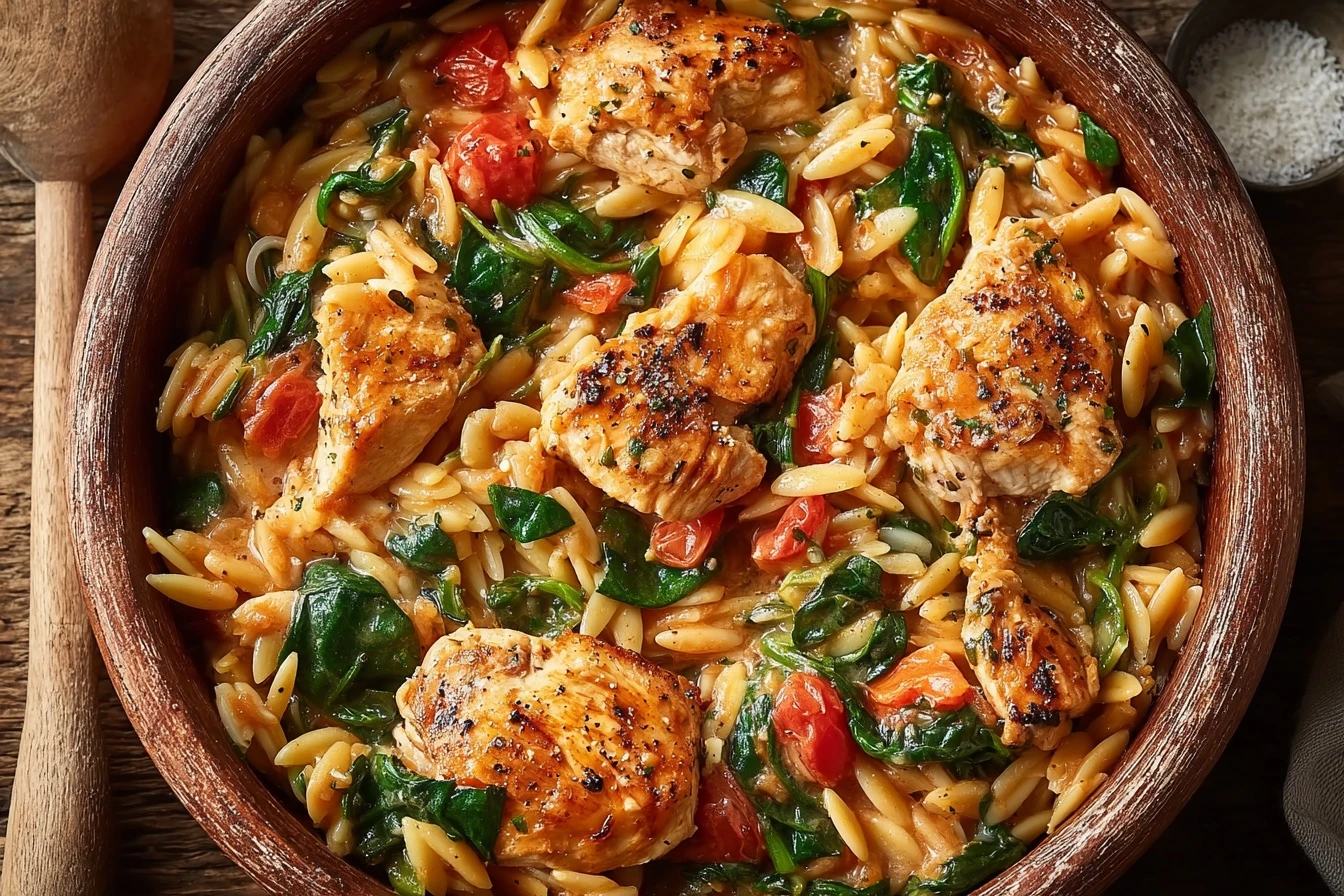 Easy Chicken Orzo Bake Recipe Healthy Chicken Orzo Casserole Best Comfort Food Chicken Bake Creamy Chicken Orzo Bake Tutor...