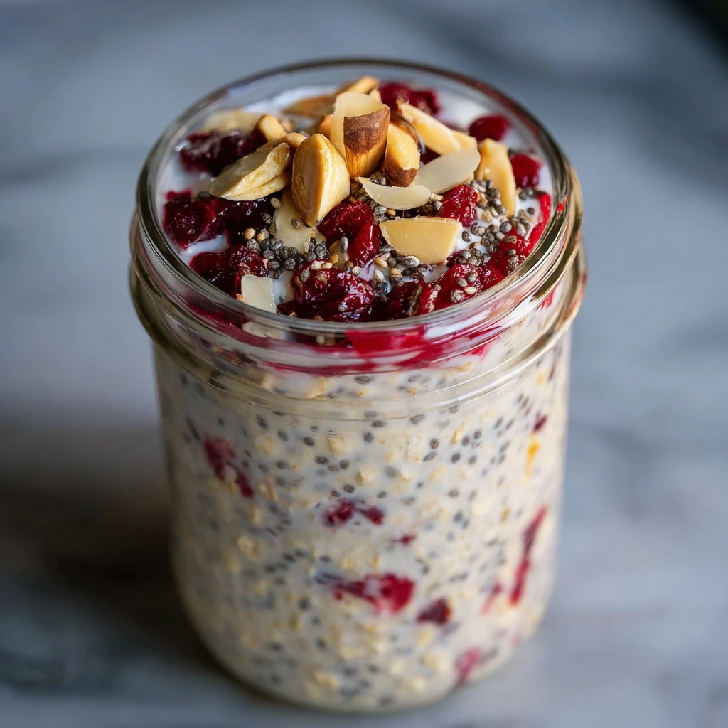 Quick & Tasty Cranberry White Chocolate Overnight Oats
