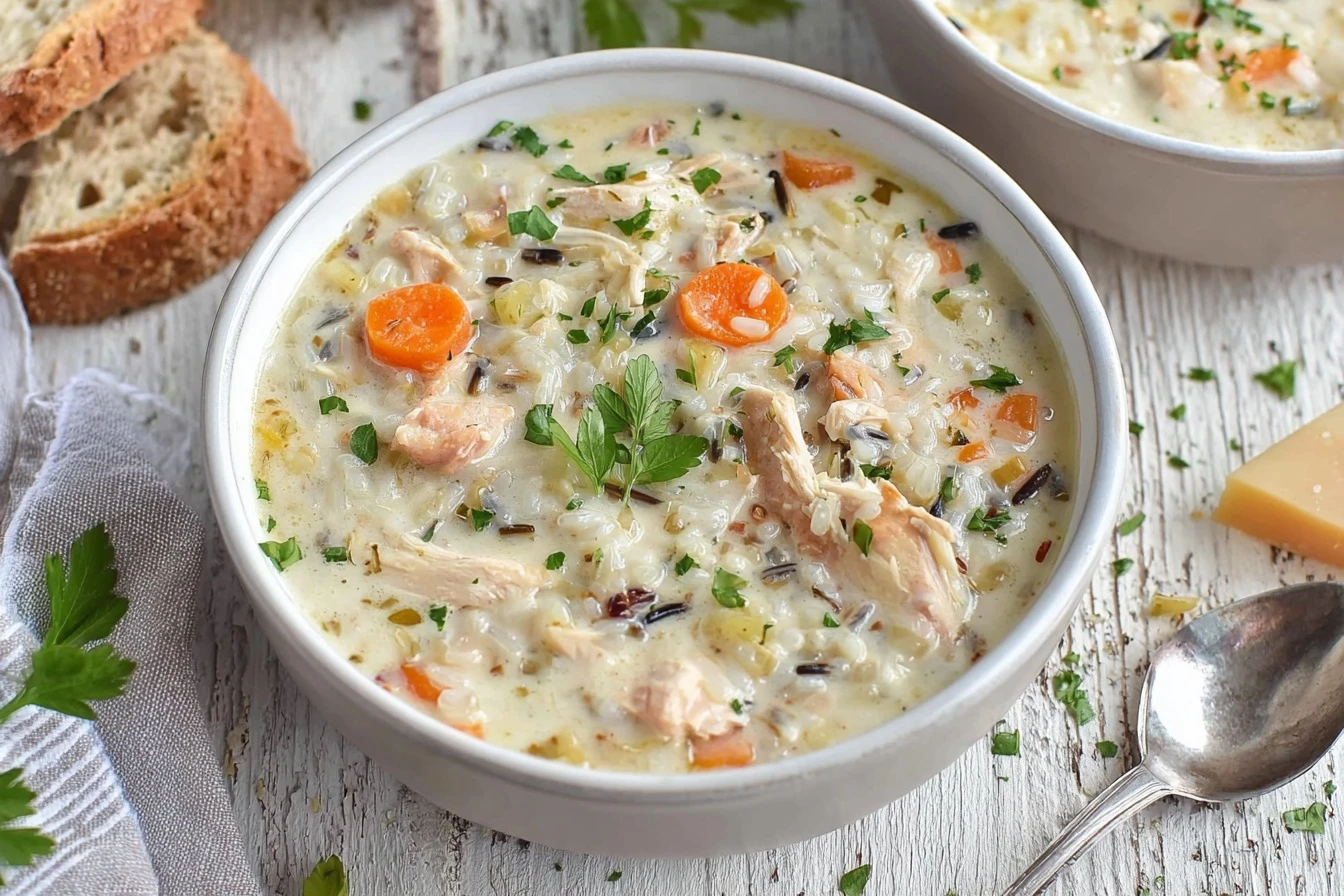 Easy Creamy Chicken Rice Soup Recipe 30 Minute Chicken And Rice Soup Quick Creamy Chicken Rice Soup Best Chicken Rice Soup...
