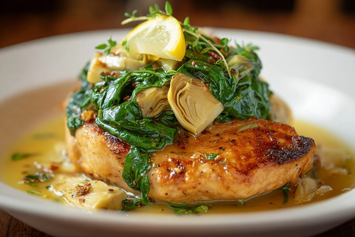 Easy Lemon Butter Chicken Recipe Quick Spinach Artichoke Chicken 10 Minute Chicken Dinner Ideas Simple Chicken Recipes Wit...