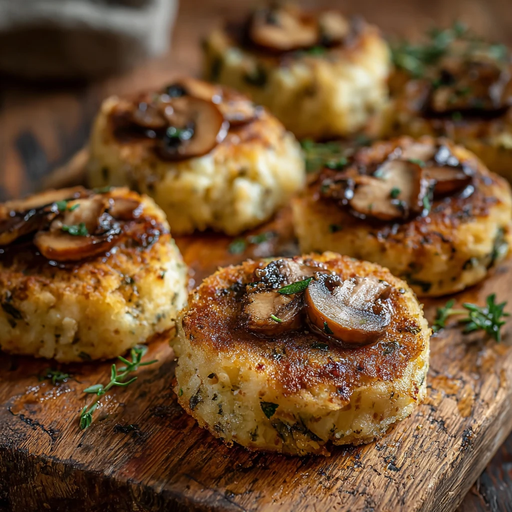 Easy Mushroom Stuffed Potato Cakes Recipe Homemade Mushroom Potato Cakes Savory Stuffed Potato Cakes Tutorial Gluten-free ...