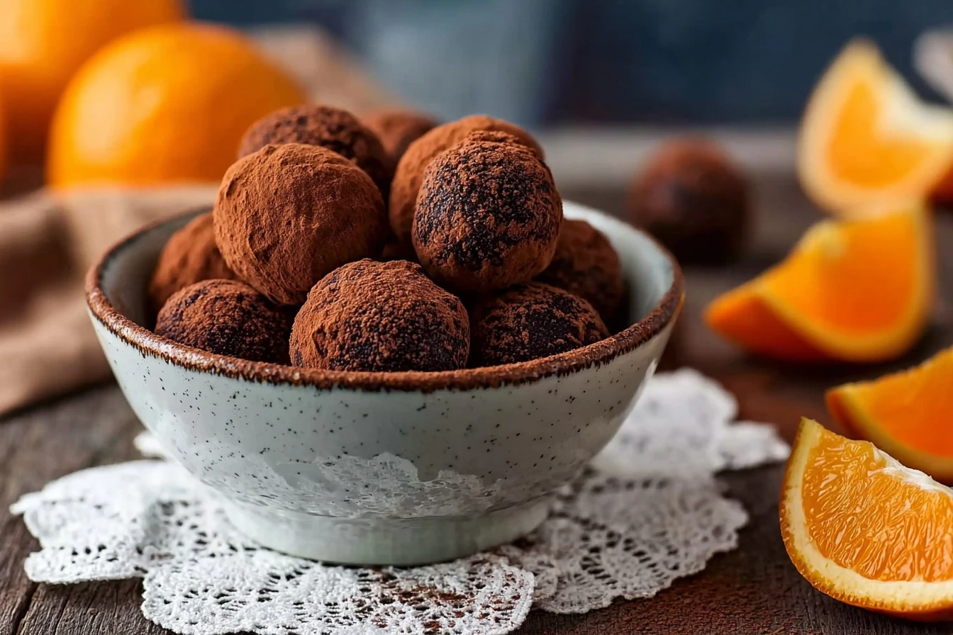 Make Juicy Orange Chocolate Christmas Truffles in 10 Min!