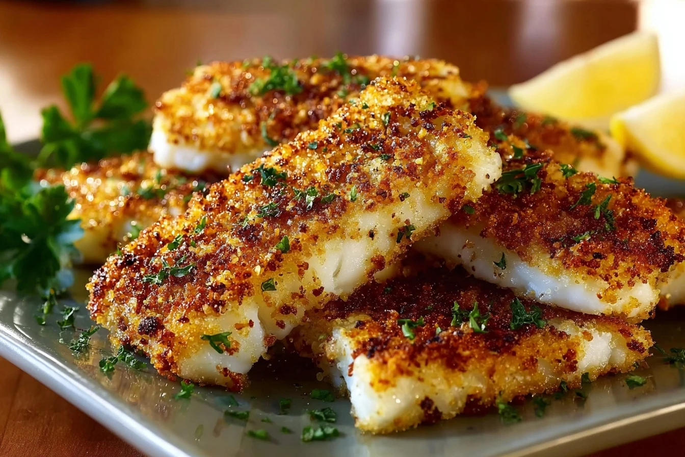 Easy Parmesan Crusted Cod Recipe Baked Parmesan Crusted Cod Tutorial How To Make Parmesan Crusted Cod At Home Parmesan Cru...