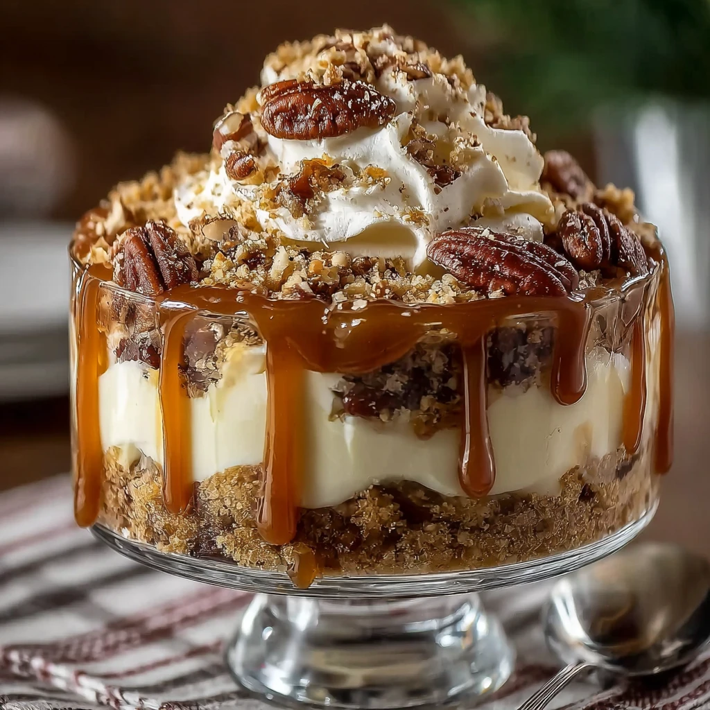 Easy Pecan Pie Cheesecake Trifle Recipe Quick Pecan Pie Trifle Dessert 30-minute Pecan Cheesecake Trifle Best Fast Pecan P...