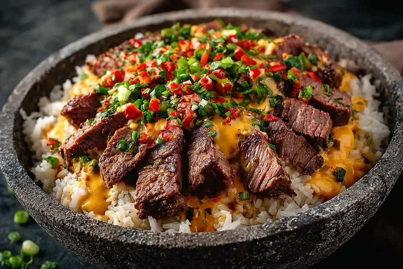 Easy Steak Queso Rice Recipe Quick Comfort Meal Ideas 20 Minute Dinner Recipes Best Steak And Rice Dishes How To Make Ques...