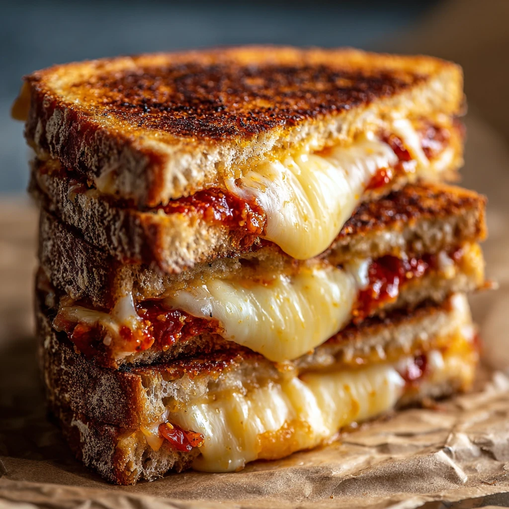 Easiest Ever Sun-Dried Tomato Pesto Grilled Cheese