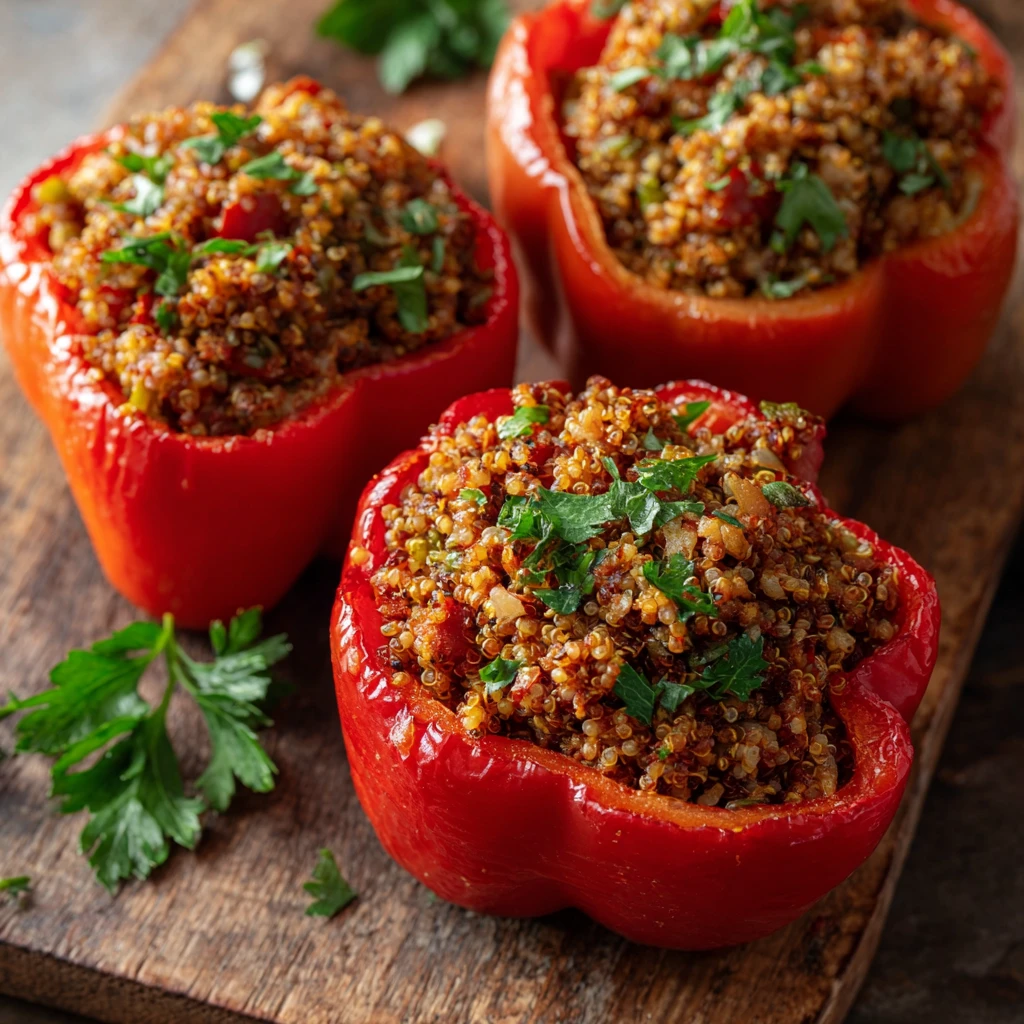 Turkey and Quinoa Stuffed Peppers: 3 Simple Steps