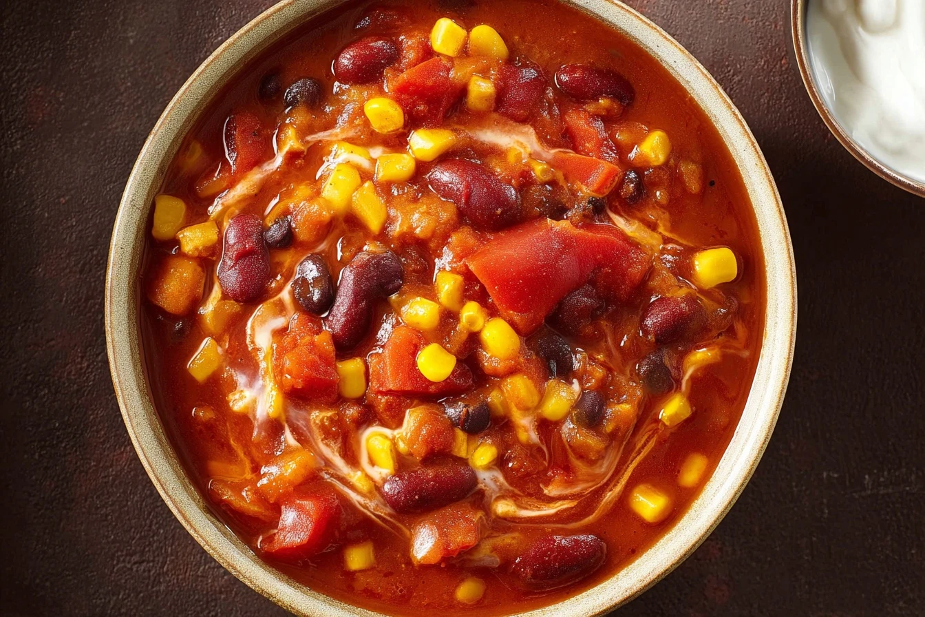 Easy Vegetarian Chili Recipe Quick Vegetarian Chili Steps Best 3-step Veggie Chili Simple Homemade Vegetarian Chili How To...