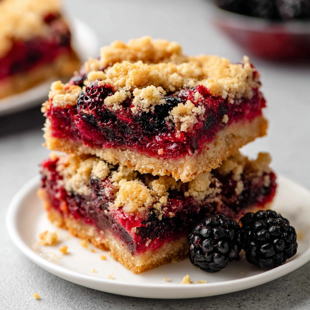 Quick & Easy Blackberry Pie Bars Recipe!