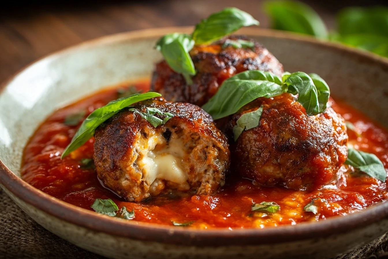 Mozzarella Stuffed Meatballs Step By Step Guide Best Cheese For Mozzarella Stuffed Meatballs Easy Mozzarella Stuffed Meatb...