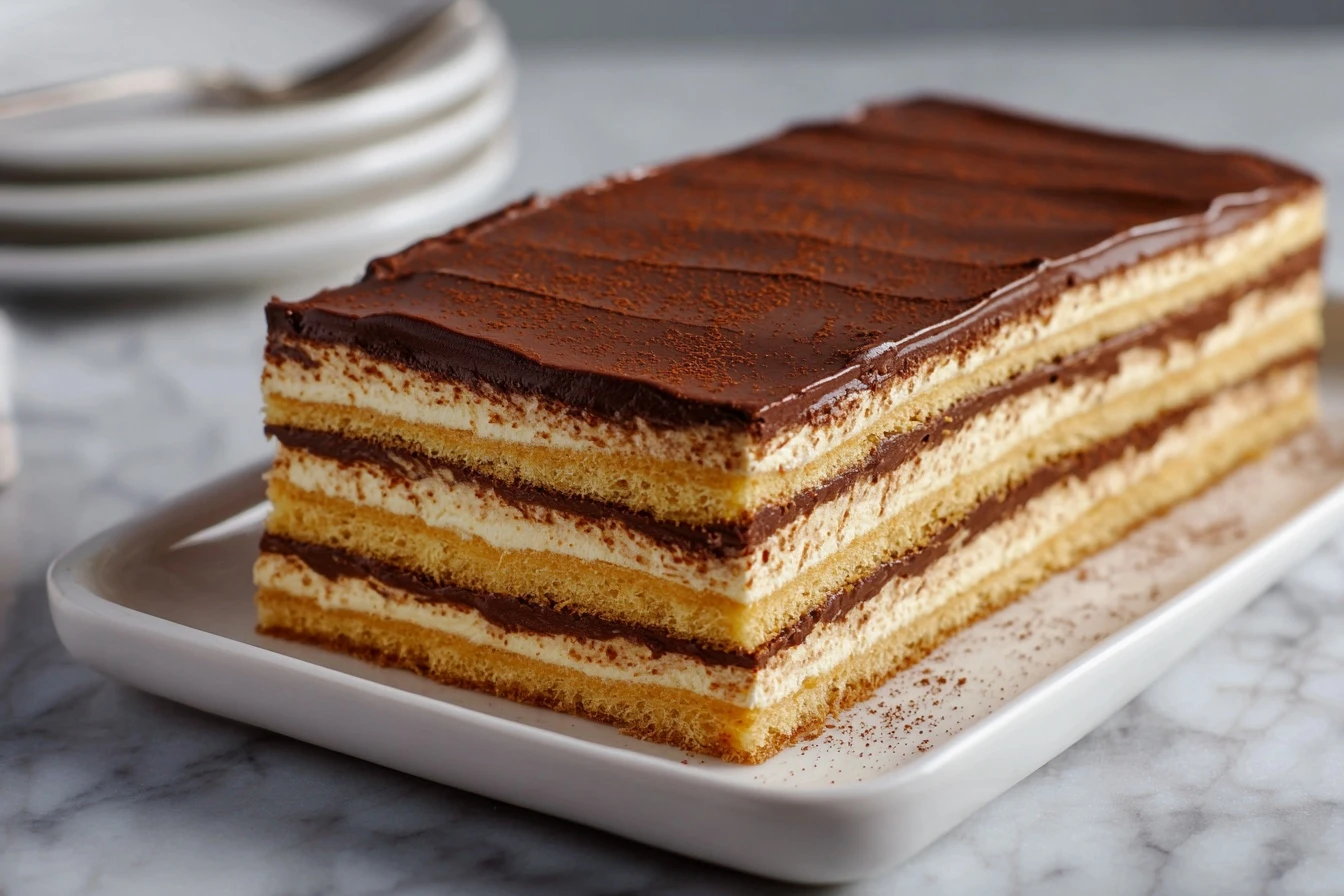 Opera Cake Baking Guide How To Make Opera Cake At Home Best Chocolate For Opera Cake Opera Cake Almond Flour Recipes Step-...