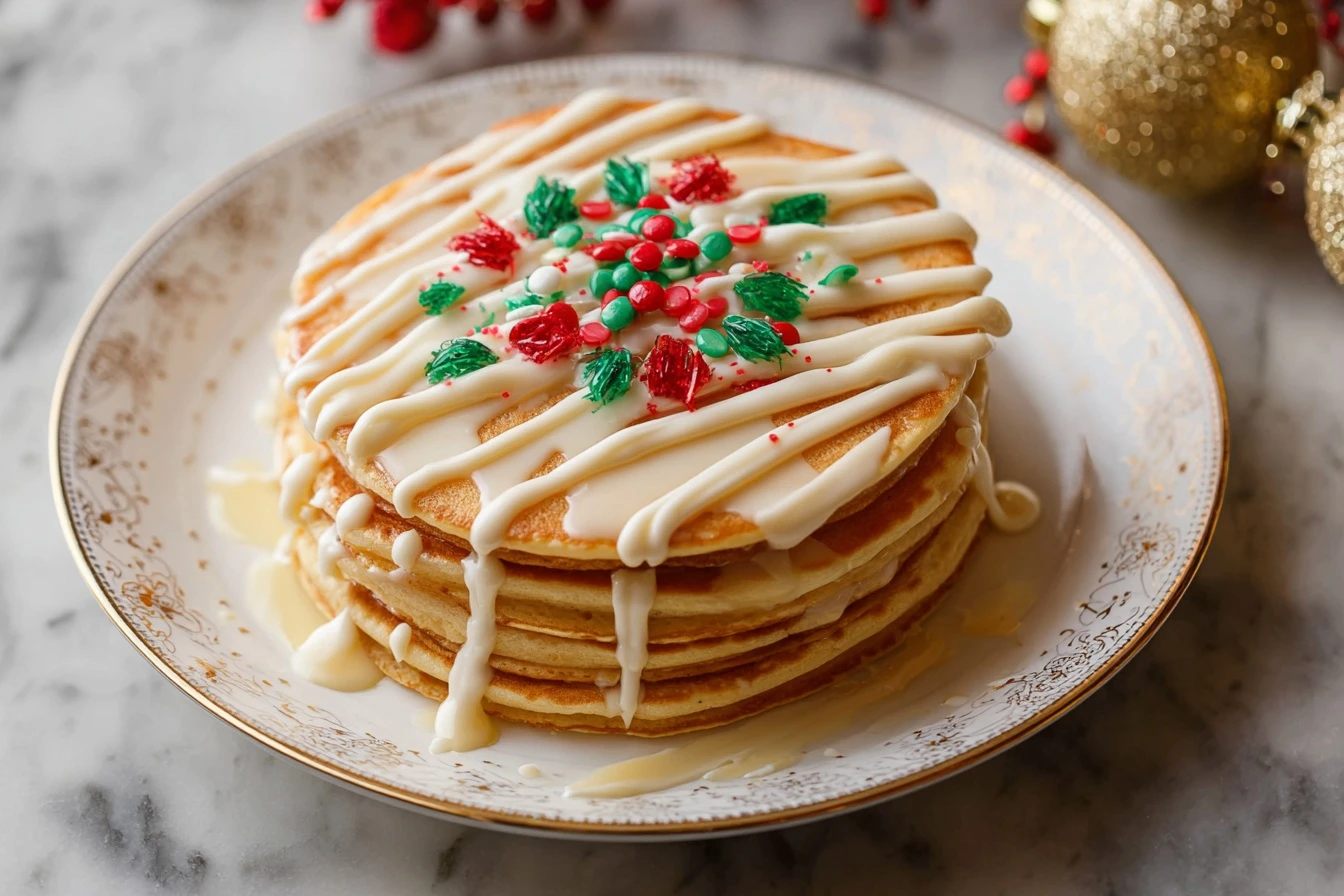 Quick Christmas Morning Pancakes Recipe Easy 20-minute Holiday Pancakes Fast Christmas Breakfast Pancakes Simple Christmas...