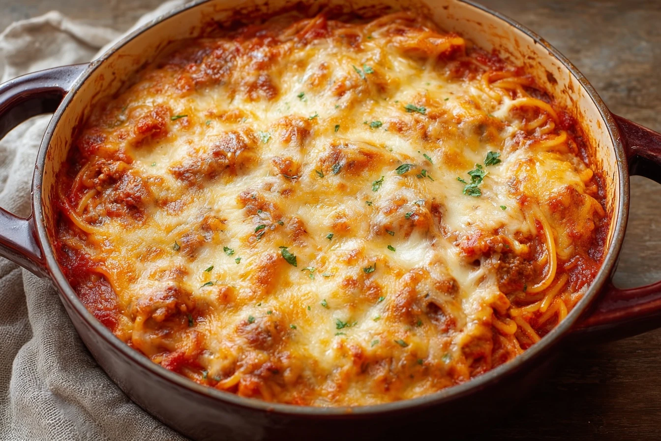 Quick Easy Baked Spaghetti Under 30 Minutes Best Quick Baked Spaghetti Recipe Easy Family Dinner Baked Spaghetti Simple 30...