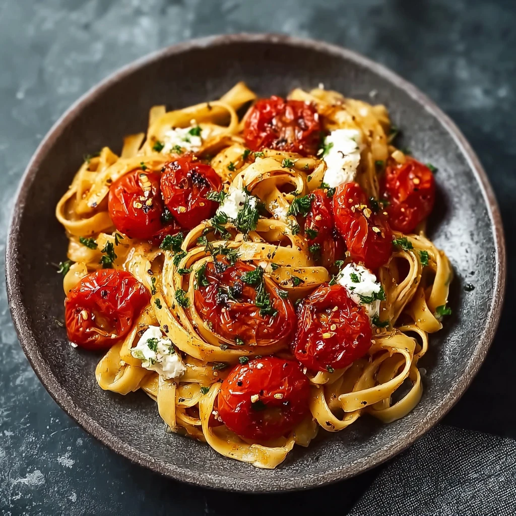 Quick & Easy Roasted Tomato Garlic Pasta in 20 Minutes!