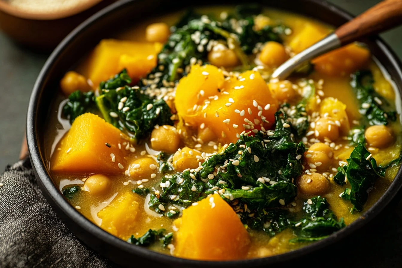 20-Minute 1-Pot Kabocha Chickpea Miso Soup Recipe
