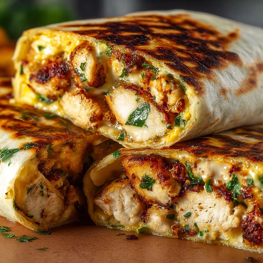 Quick Parmesan Garlic Chicken Burritos Recipe Easy Crispy Chicken Burrito Dinner 20 Minute Cheesy Chicken Wrap Best Crispy...