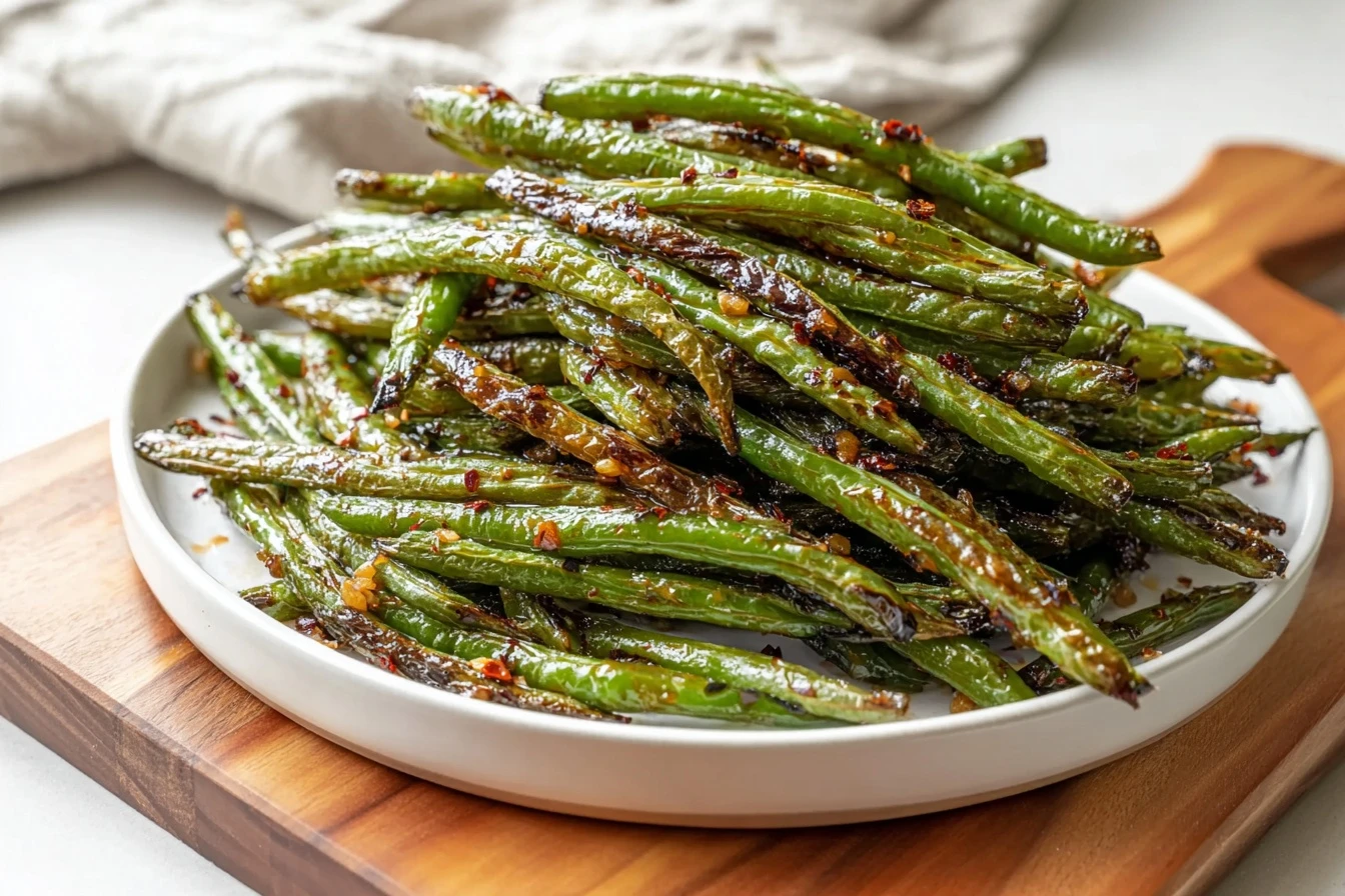 Air Fryer Garlic Green Beans Recipe Crispy Green Beans In Air Fryer Best Seasoning For Air Fryer Green Beans Easy Air Frye...