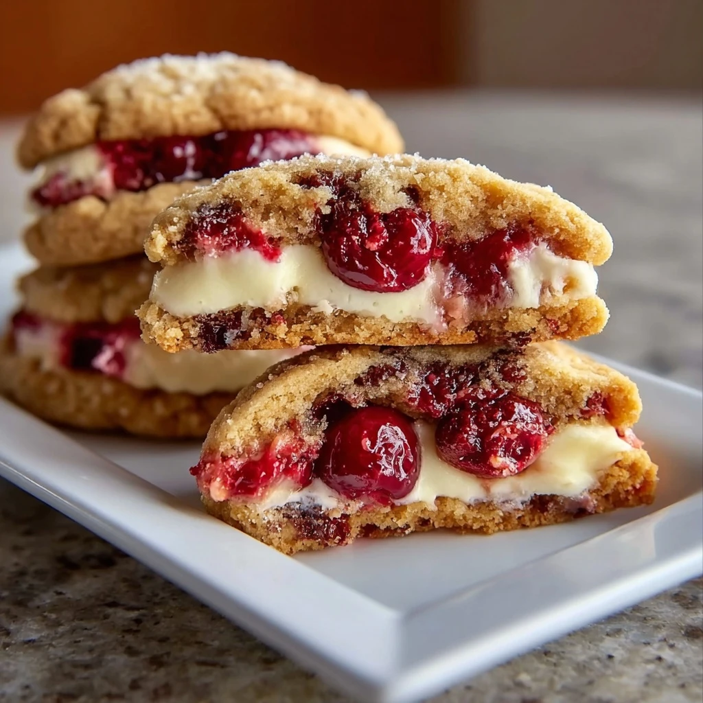 Cherry Cheesecake Stuffed Cookies