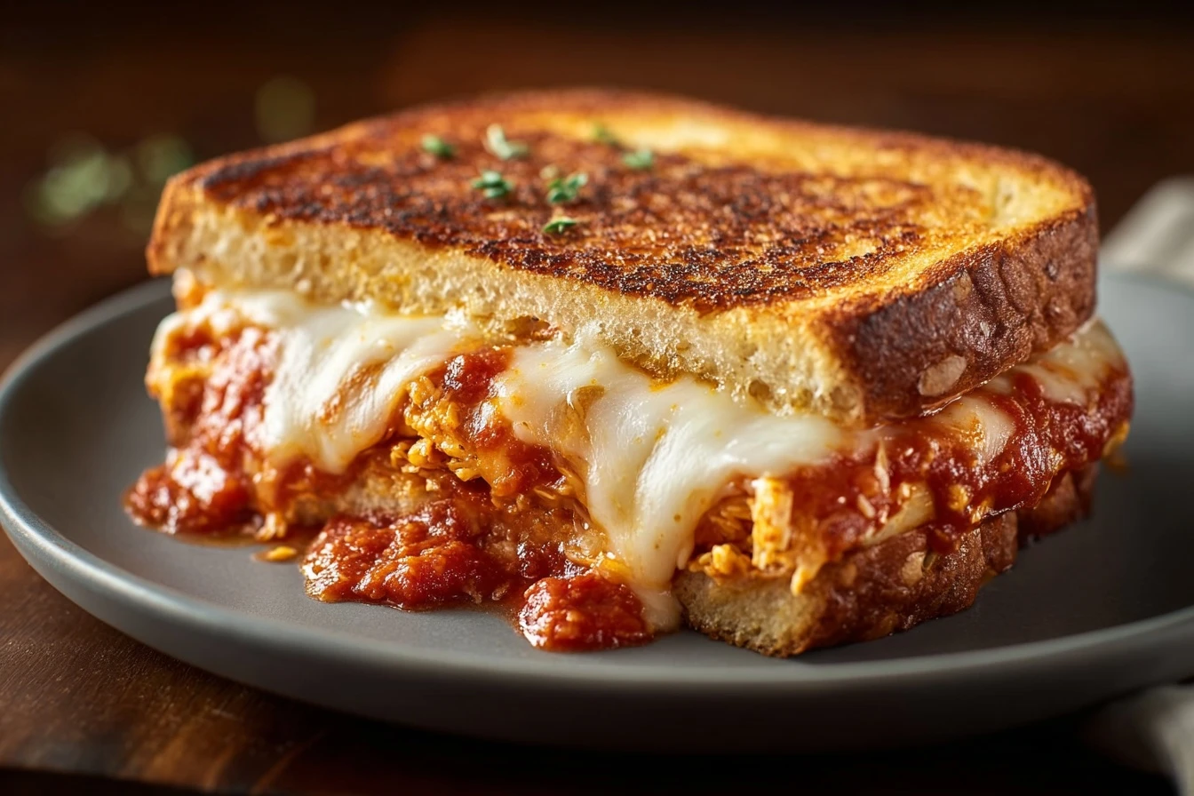 Chicken Parmesan Grilled Cheese Sandwich