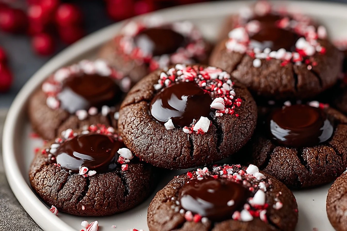 Chocolate Thumbprint Cookies