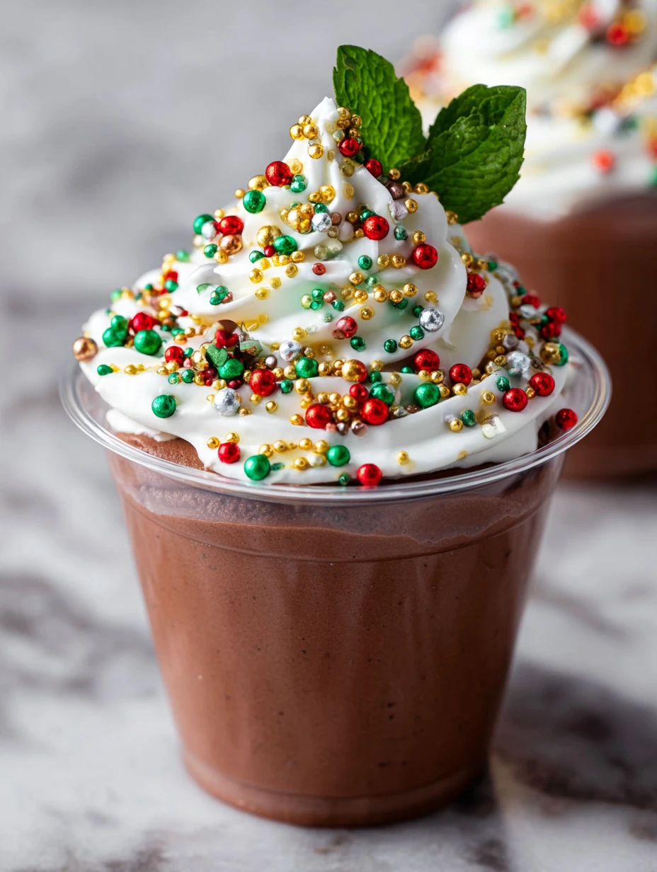 Best Christmas Chocolate Mousse Cups Recipe Homemade Chocolate Mousse Cups For Holidays Easy Christmas Dessert Chocolate M...