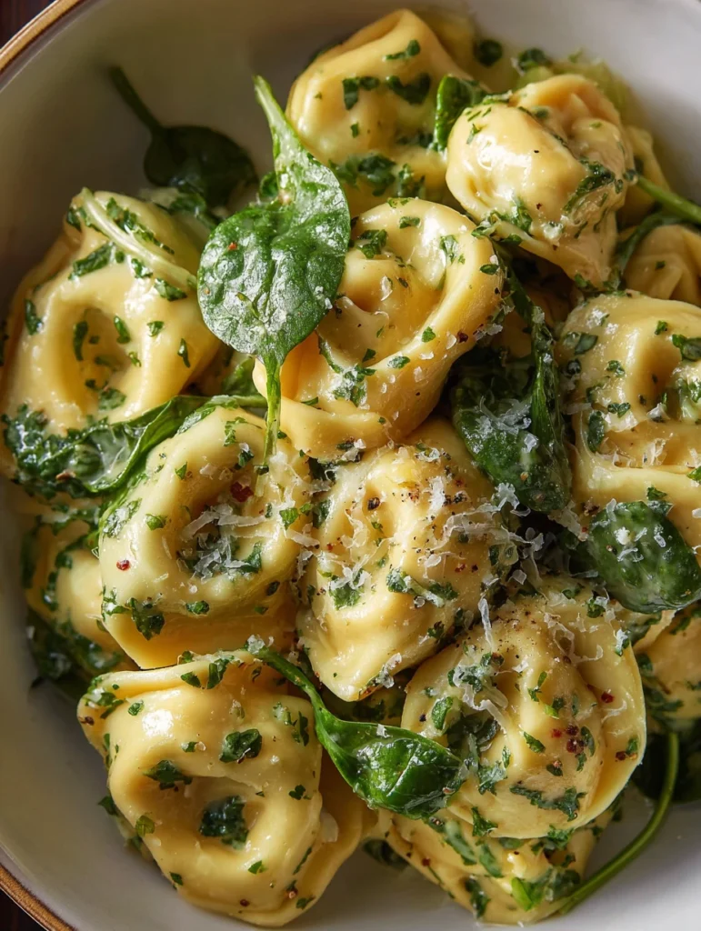 Best Creamy Spinach Tortellini Recipe How To Make Creamy Spinach Tortellini Creamy Spinach Tortellini With Chicken Vegan C...