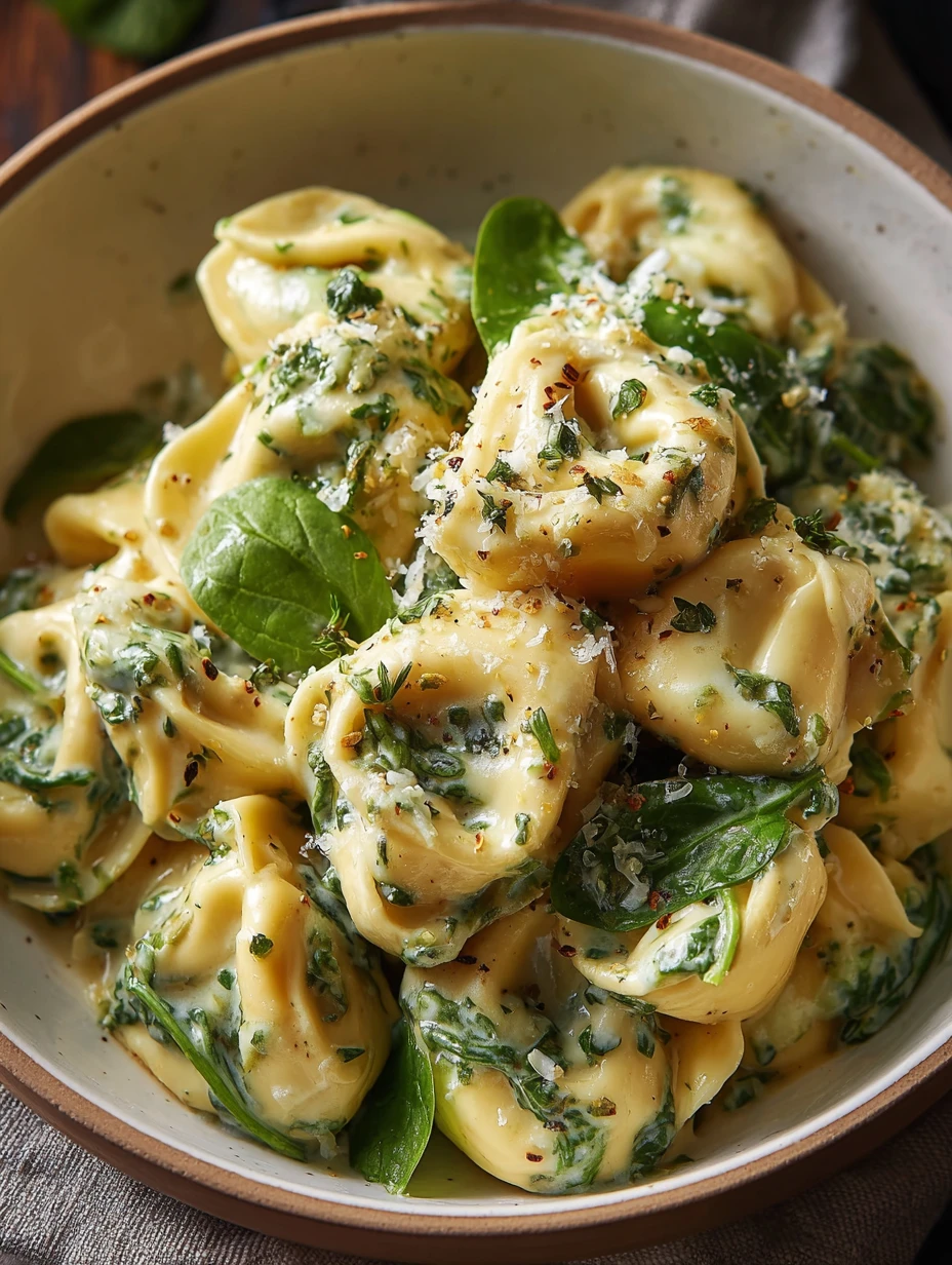 Best Creamy Spinach Tortellini Recipe How To Make Creamy Spinach Tortellini Creamy Spinach Tortellini With Chicken Vegan C...